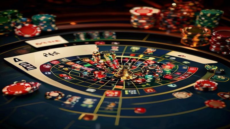 Bàn baccarat trực tiếp tại sảnh casino 1888C
